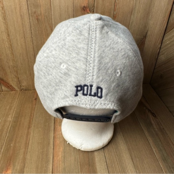 Polo Ralph Lauren American Flag Gray Fleece Baseball Cap Snap Back Unisex Adult - Picture 3 of 8